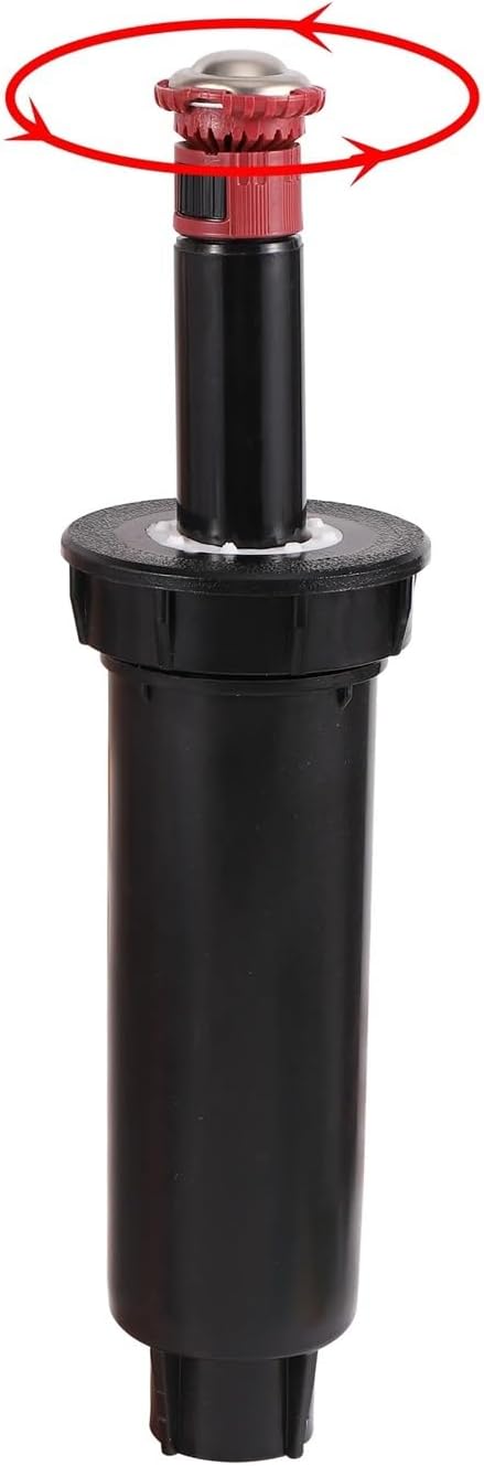 1/2" Female Thread Pop-up Sprinklers Garden Lawn Irrigation Scattering Sprinkler 360° 45°~270° Buried Automatic Lift Nozzle(White)