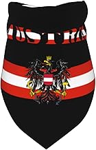 Austria Austrian Emblem Pet Scarf Adjustable Pet Bandanas Washable Dog Scarves Neckwear for Medium Large Dogs Gift