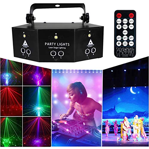 0M0DZH Personalised 9 Lens Laser Stage Light Scan Light,LED Light 9-Eye RGB DMX Scan Projector Colorful KTV Bar Laser Stage Light Disco Bar Coffee Stage Laser Light Xmas Home Decor (9 Eye Light)