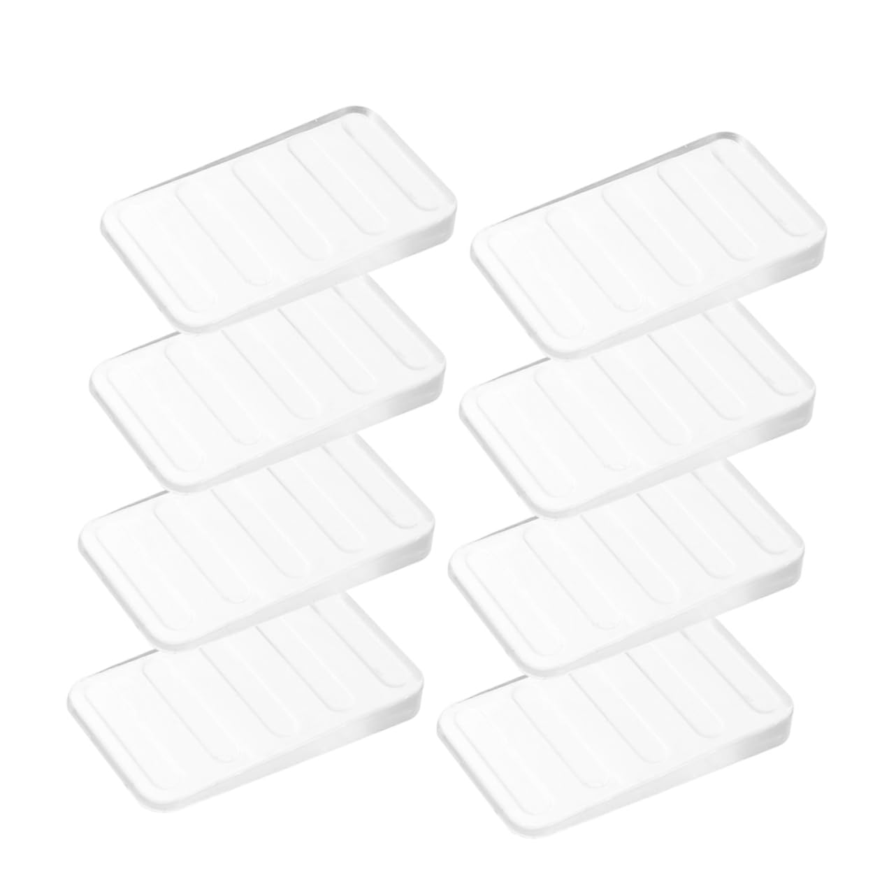 DOITOOL 8Pcs Clear Leveling Shims Wedge Furniture Leveling Shims for Tables Cabinets Appliances and Doors Plastic Leveler Shims for Stable and Even Surfaces