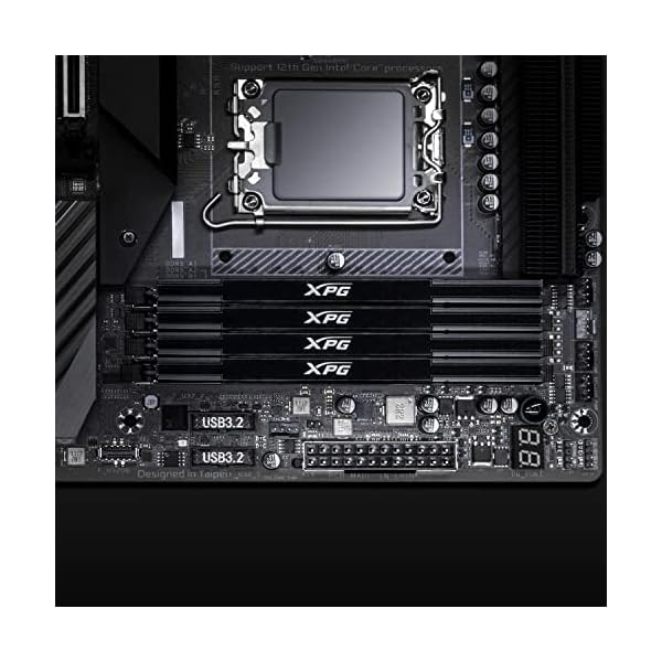 XPG Lancer - Kit de Memoria RAM RAM (DDR5, 5200 MHz, 32 GB (2 x 16 GB) UDIMM de 288 Pines (AX5U5200C3816G-DCLABK), Negro - Image 4