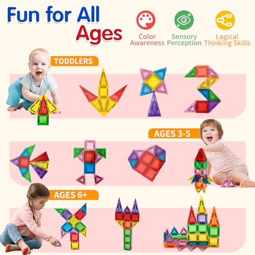 Kerhitoy 48-Piece Mini Magnetic Tiles Travel Set — view 6