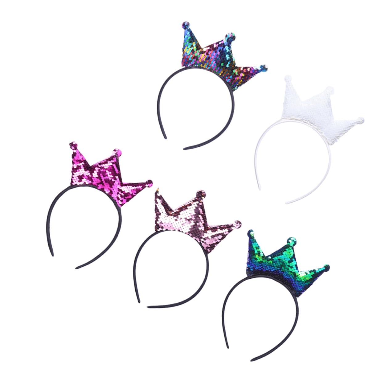 FRCOLOR 15 Piezas diadema con lazo diademas de aro de pelo de lentejuelas encantadora Accesorios para el cabello con brillo aro de pelo de lentejuelas