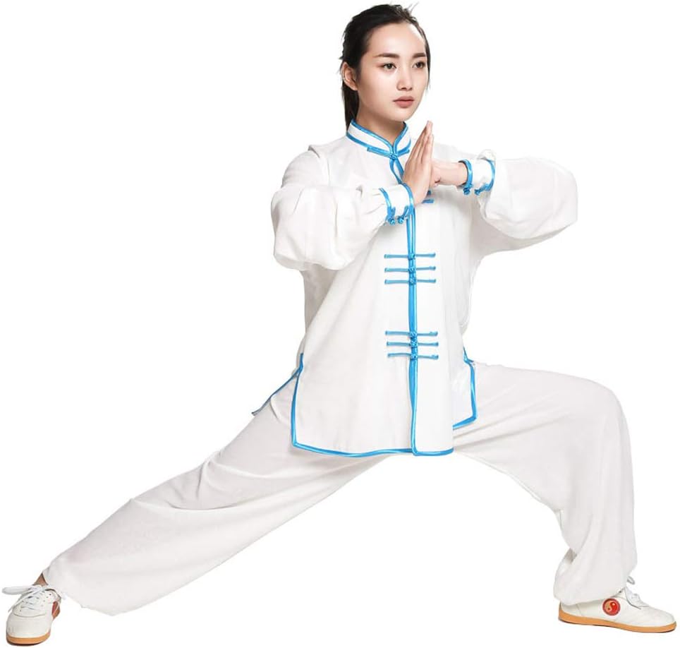 Tai Chi Kung Fu Women's Men Uniform Set Fitness Cotton Martial Arts Set Zen Meditation Unisex Chinese Traditional Uniform Suit Clothes Yongchun(Size:M)