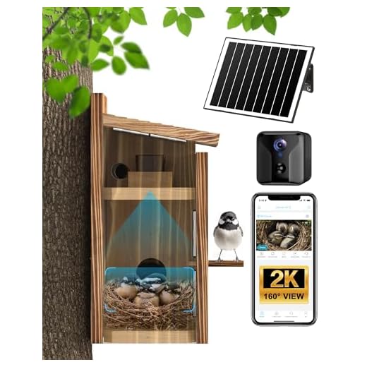 Solar Powered Bird House with HD Camera