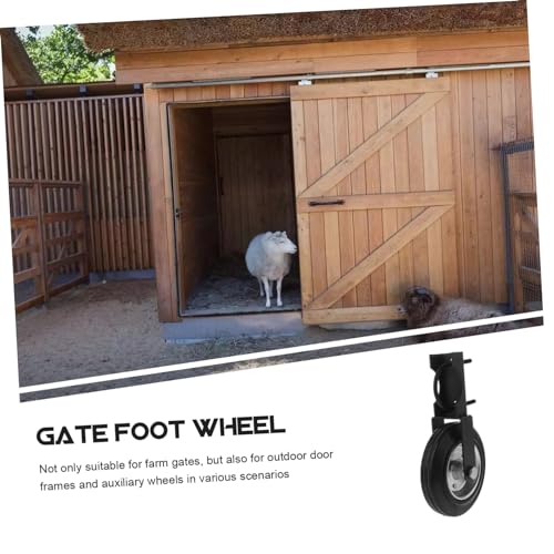 Roue de support pour portails avec roulette de porte métallique stable - 8