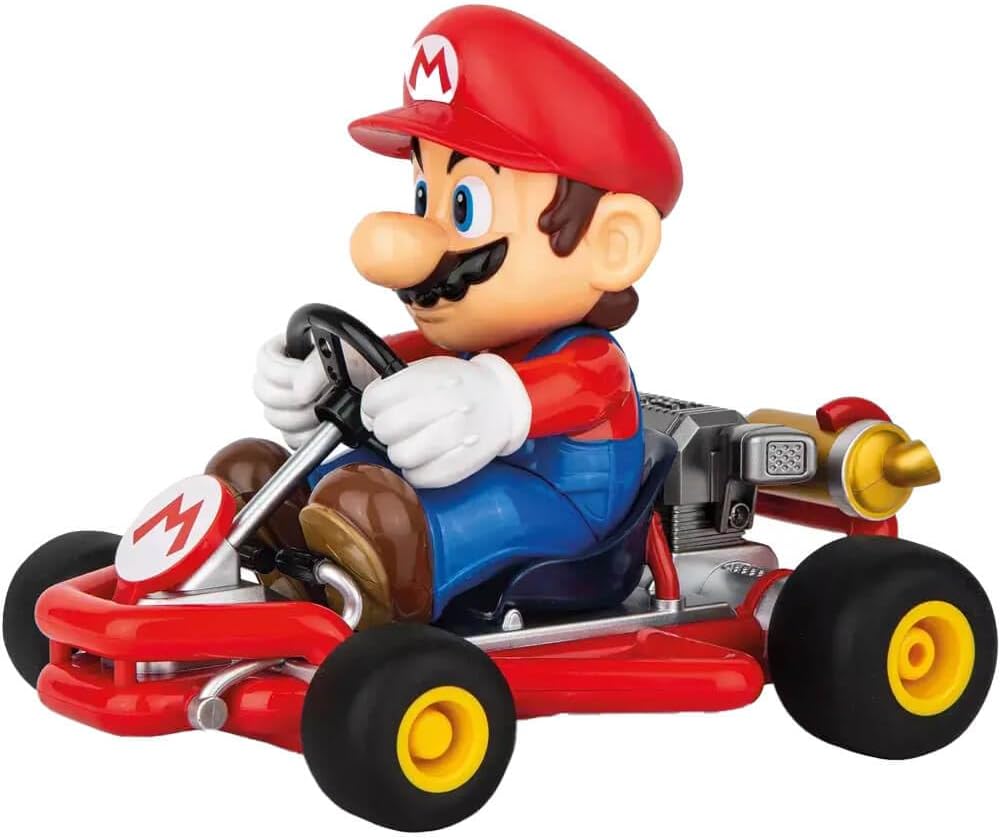 Carrera 200989 RC Official Licensed Kart Pipe Kart Mario 1:18 Scale 2.4 Ghz Remote Radio Control Car with Rechargeable LiFePO4 Battery - Kids Toys Boys/Girls