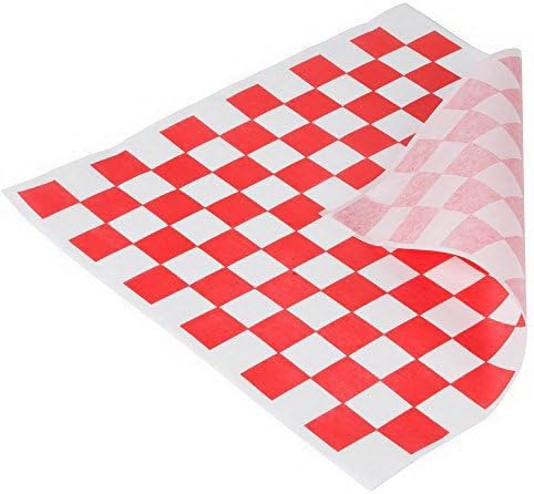 Handy Wacks Basket Liner Sheet Black/White Checks, 12 Length x 12 Width | 1000/Pack, 3 Pack/Case