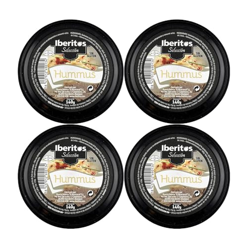 Hummus de garbanzos sin gluten Iberitos lata 140 g pack de 4