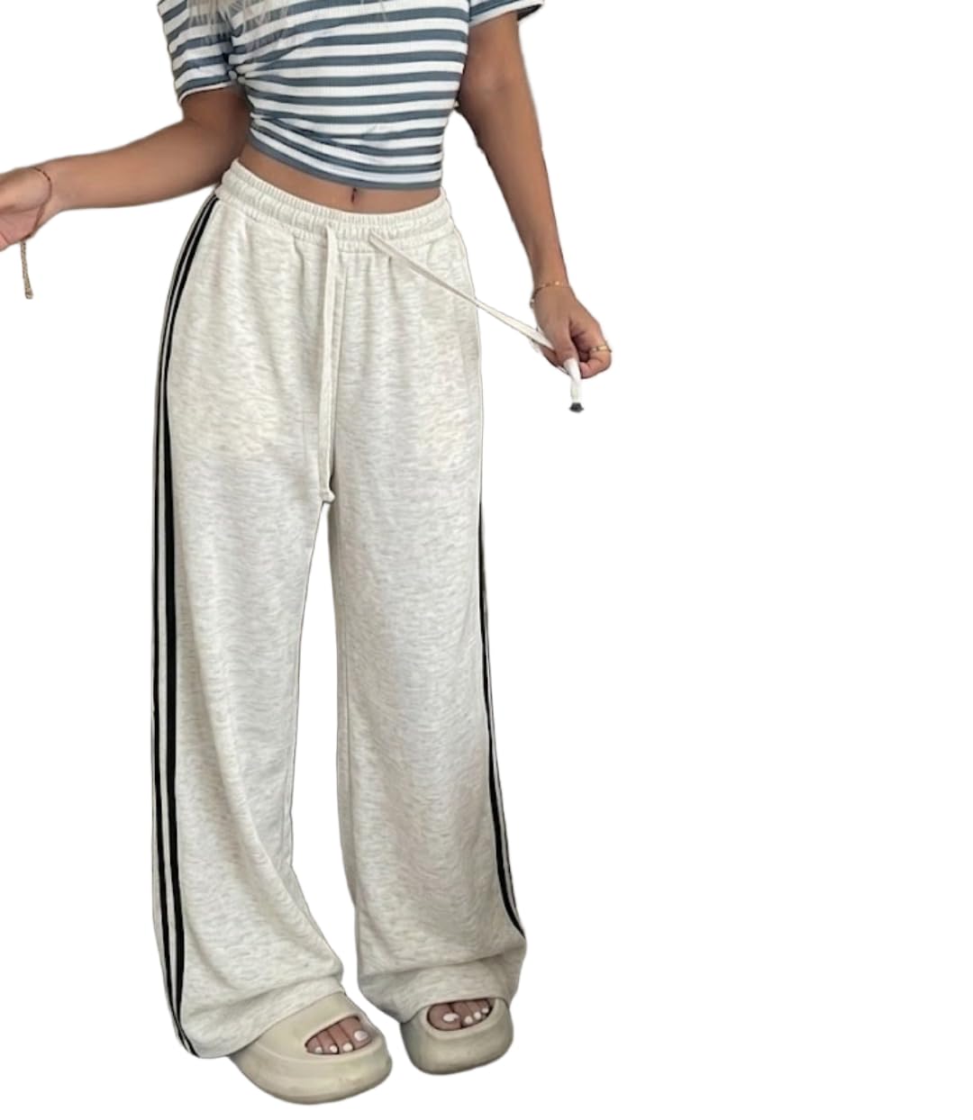 dockstreet Track Pant for Women || Baggy Fit || Track Pants || Full Elastic Jogger Track Pant ||-picture-46