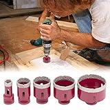 ★【Trocken und Nassschneiden】 Der Diamant-Lochsägenbohrer besteht aus professioneller hochtemperaturbeständiger Diamantschicht. Sie können für Trocken- und Nassschnitte mit einer längeren Lebensdauer verwendet werden.