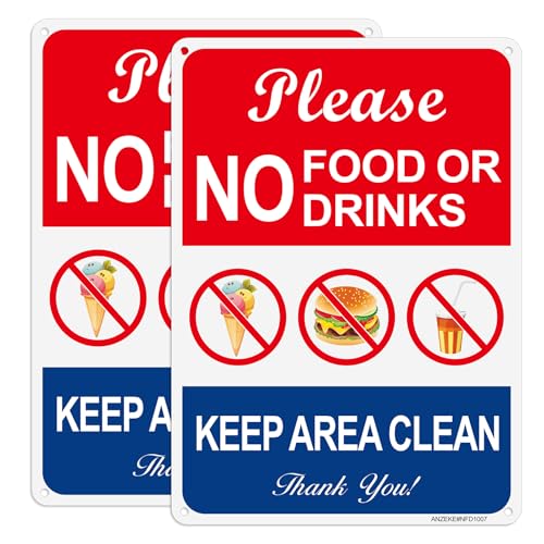 Panneaux No Food or Drinks Allowed réfléchissants et antirouille pour mur