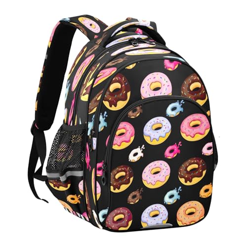 Colorful Donuts Kids Backpack for School Ages 8-14, Backpack Elementary School2