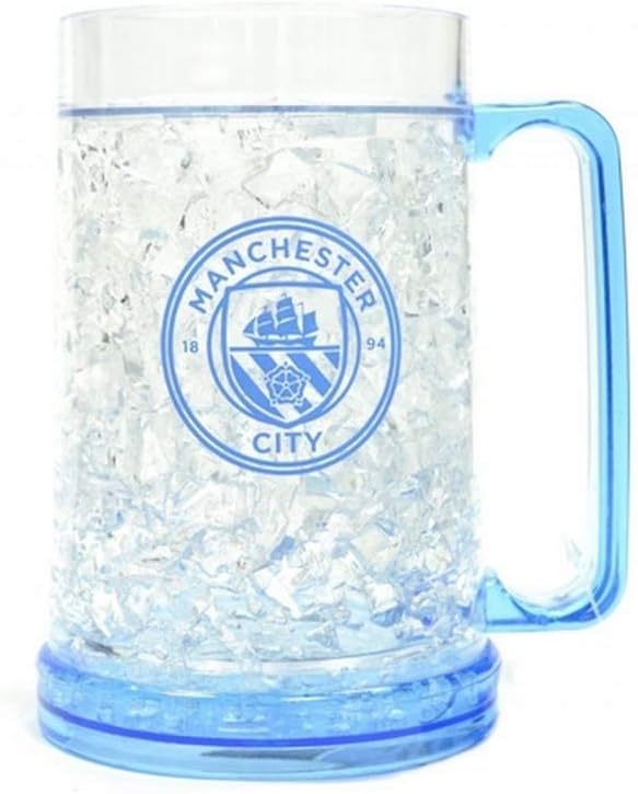Official Manchester City FC Aluminum Water Bottle - 0.75L, Flip-Top, Licensed Merchandise