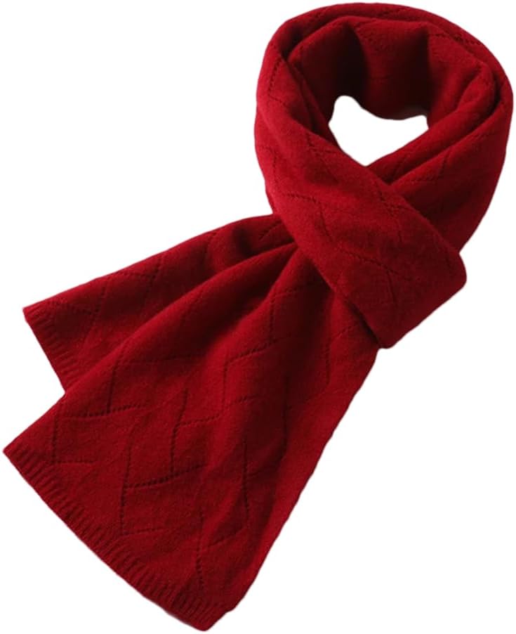 Bciopll Wool Knitted Long Shalw For Women Winter Soft Warm Cashmere Like Scarves Wraps Solid Hijabs