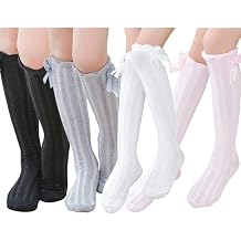 Little Girls Knee High Socks Over Calf Kids 16"