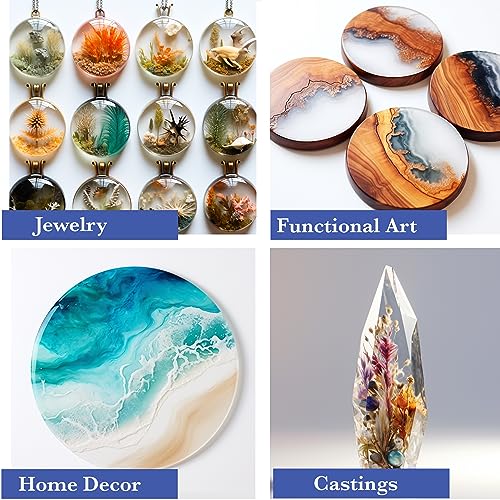 Resin Epoxy Craft Kit 1 Gallon Epoxy Resin Kit (.5 Gal Resin + .5 Gal Hardener) High Gloss Uv Resistant Odor-Free Art Resin, Bpa-Free And Non-Toxic Crystal Clear Formula 1 Gallon #TOP3