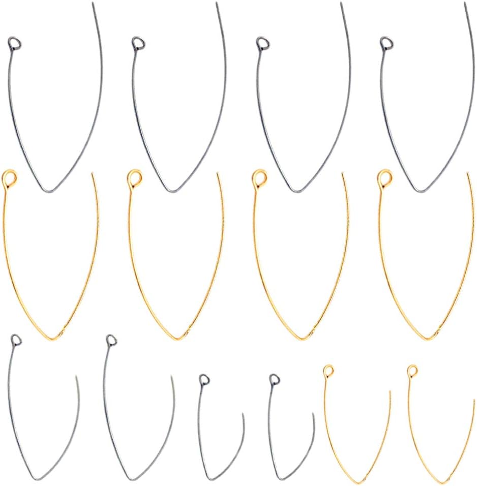 EXCEART V Shape Stainless Steel Ear Wires Earrings Hooks 40 Pieces Hypoallergenic Lightweight Durable DIY Jewelry Making for Women Daily Wear