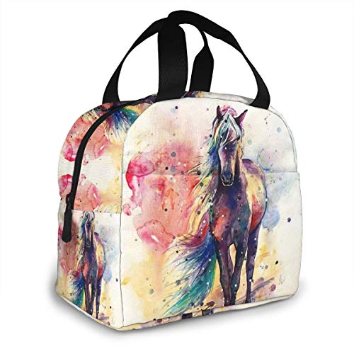 Tmvfpyr Horse Lunch Bag Cooler Bag Women Tote Bag Insulated Lunch Box Water-Resistant Thermal Soft Liner Lunch Container For Picnic Travel Boating Beach Fishing Work #TOP1