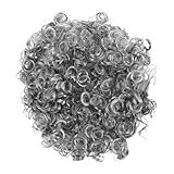 FRCOLOR Gray Curly Grandpa Wig for Men and Women, Light Grey Carnival Cosplay Hairpiece, Halloween Party