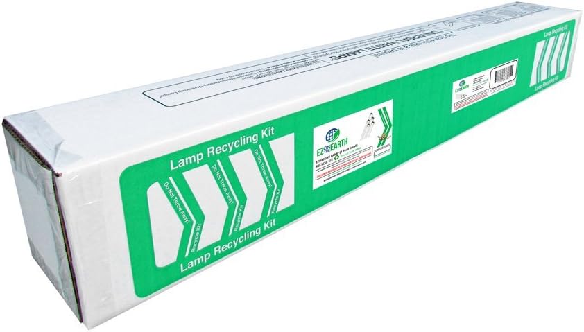 EZ on the Earth - Recycling Box for Straight Lamps โ Prepaid | Mail Back Recycle Kit That Holds up to 15 x T12 Tube Lights or 34 x T8 Fluorescent Tubes - Model 40SM (4 Foot Small)