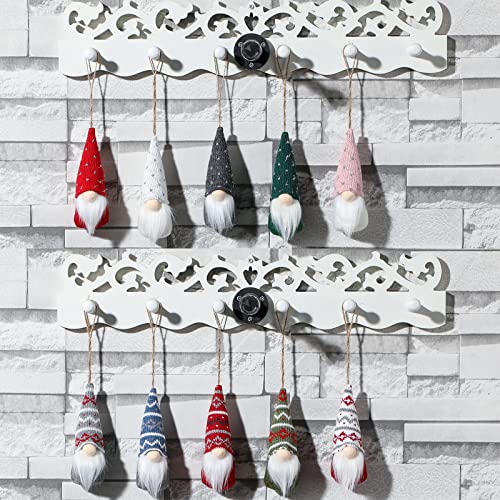 Argodaze Christmas Tree Handmade Hanging Gnomes Ornaments Set Of 10, Swedish Gnome Scandinavian Santa Holiday Decor Plush Tomte Gnome Home Decorations #TOP6