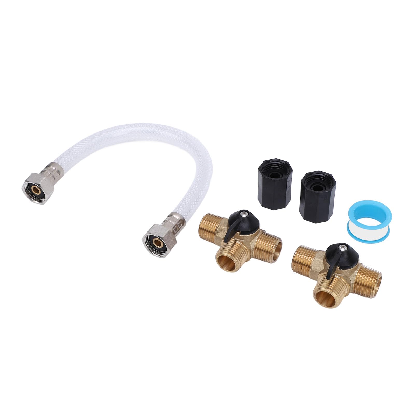 Kit di bypass per scaldabagno per camper, valvola dell'acqua e set di montaggio resistenti all'erosione, 2 connettori femmina per manutenzione del sistema RV