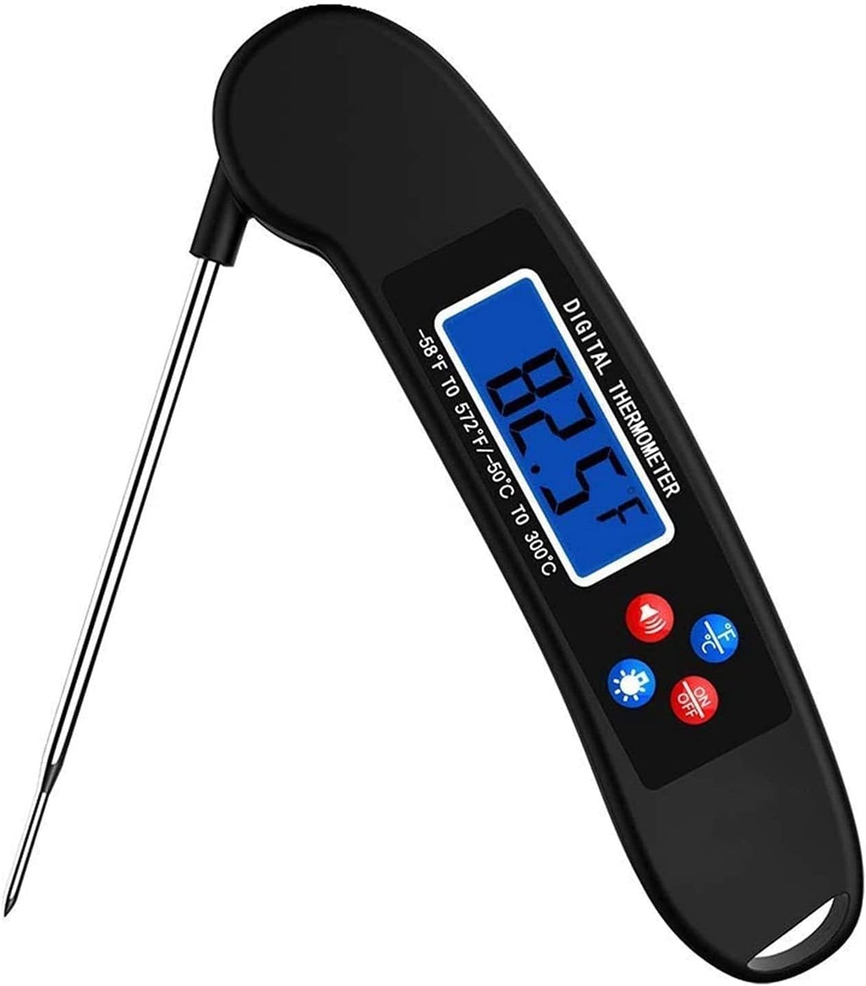Digital Food Thermometer with Alarm Function Backlight for Cooking, Grilling, Smoking, Frying, Baking, Kitchen