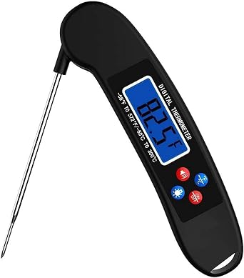 Digital Food Thermometer with Alarm Function Backlight for Cooking, Grilling, Smoking, Frying, Baking, Kitchen