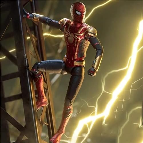 Licy618 7 Inch Iron Spiderman Action Figure (1/10 Scale) Exquisite Painting 20 Joints Movable Action Figure #TOP4