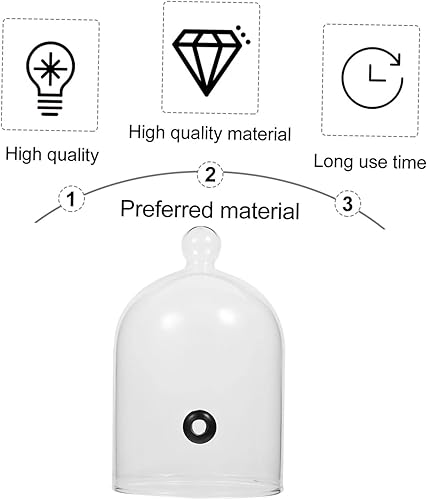 Miniatura 2 de Cubierta de cristal para tartas, cubierta de pastel para hornear, platos, postre, alimentos, pan, transparente, 1 ud