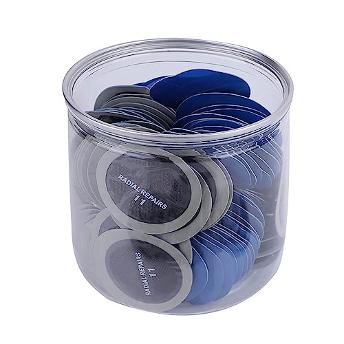 120 st 43 mm bil rund naturgummi däck punktering reparation kall lapplapplapp, slanglösa lappar kit snabbrör universell radiell skada idealisk för utomhus cykel lastbil traktor