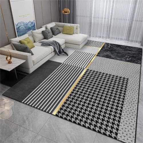 Tapis gris de chambre au design minimaliste personnalisable format rectangulaire 80x200 - 2