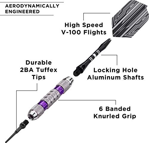 Viper Wind Runner Soft Tip Darts, Purple Rings, 18 Grams #TOP2