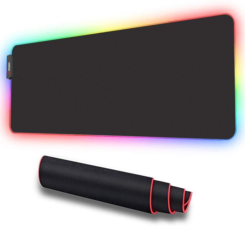 Tappetino per mouse da gioco RGB a ricarica wireless, 800x300x4MM, tappetino per mouse grande a 15W LED, 10 modalità di illuminazione, tappetino da scrivania per gioco, MacBook, laptop