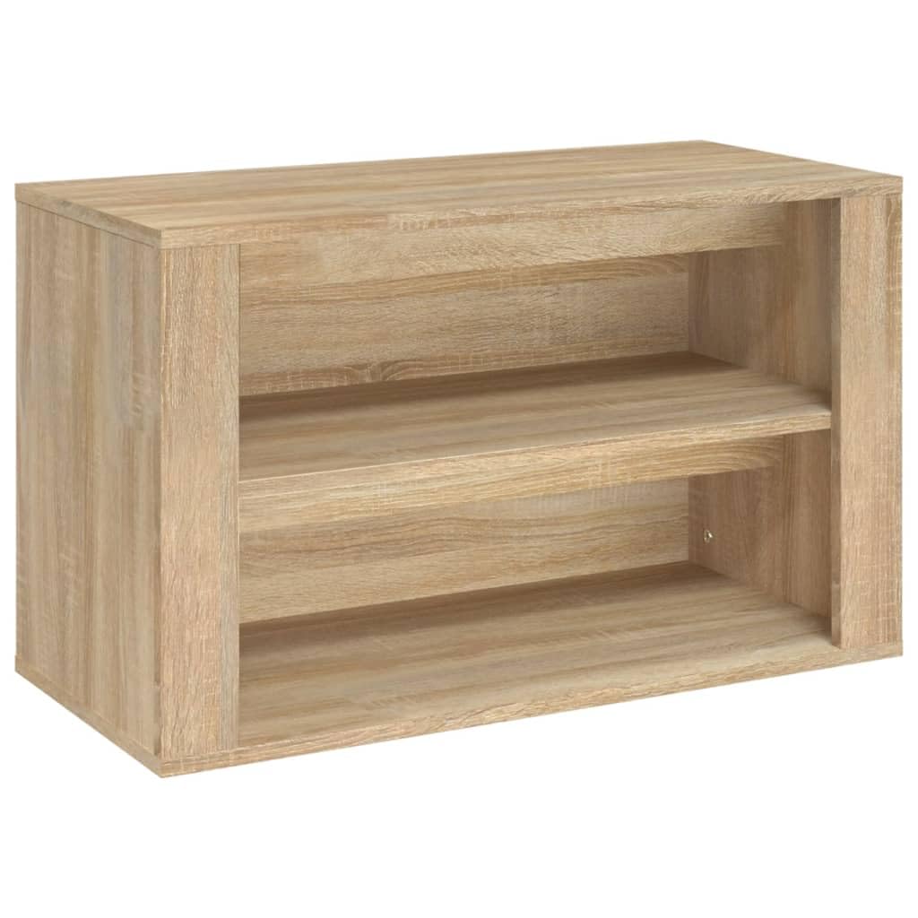 vidaXL Półka na buty, dąb sonoma, 75x35x45 cm, materiał drewnopochodny, stojak na buty, szafka na buty, regał na buty, stojaki na buty, szafki na buty