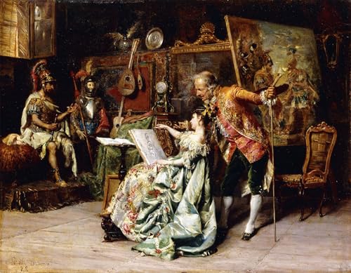 Lienzo decorativo para pared de alta calidad artística con pintura de Cesare Auguste Detti