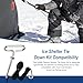 Ahuliao 24260 Shelter Tie Down Kit for Eskimo, Ice Fishing Shelter Anchors, Deluxe Ice Fishing Tent Anchors (4 Ice Fishing Tent Stakes & 4 Cam Straps with Carabiner Attachments)