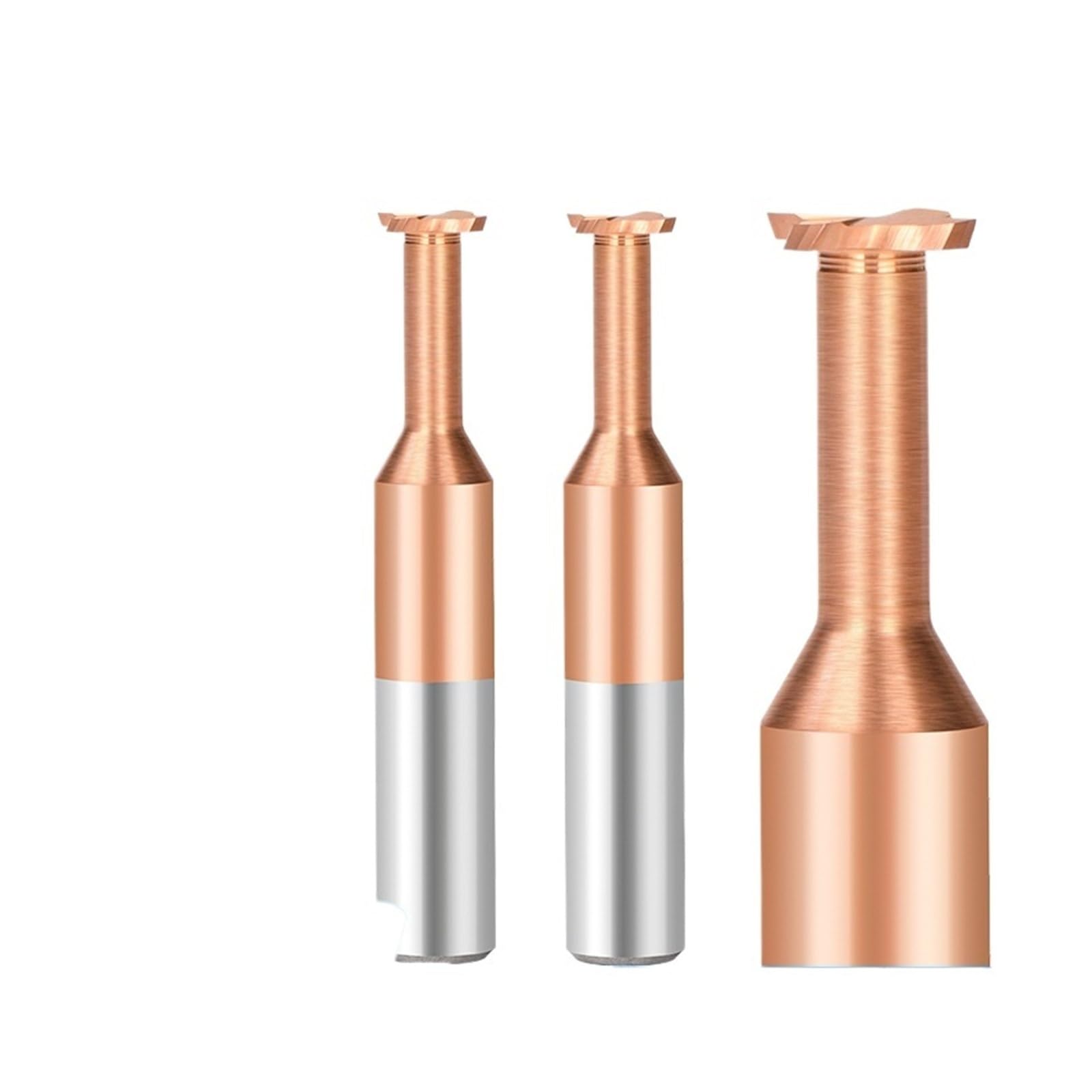 Fresa con ranura en T, fresa de extremo de carburo recubierto de TiCN de 4 flautas for herramienta metalúrgica de madera, enrutador de máquina CNC, herramienta de fresado(6x2x3x9.5x50)