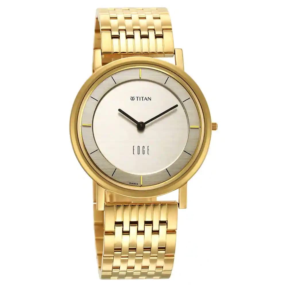 Titan Edge Metal Yellow Dial Stainless Steel Strap Analog Watch Men-NS1595YM01 (B0BQMCMLZL) Amazon Price History, Amazon Price Tracker