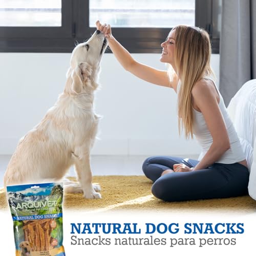 Arquivet Hähnchenstreifen – 1 kg (1 Stück) – Natürliche Snacks für Hunde
