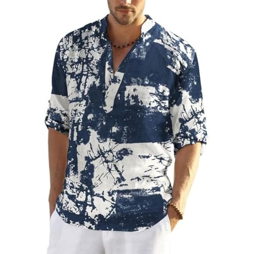Image of Bellstone Men's Cotton Blend Solid Regular Fit Full Sleeve Short Kurta | Men's Trendy Short Kurta | Stylish Casual Lightweight Summer Kurta for Daily and Occasion Use
