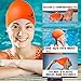 Water Gear Latex Adult Swim Cap - Durable and Flexible Unisex Non-Waterproof - Great for Short and Long Hair - Improve Your Performance - Triathlon Swimmers and Athletes