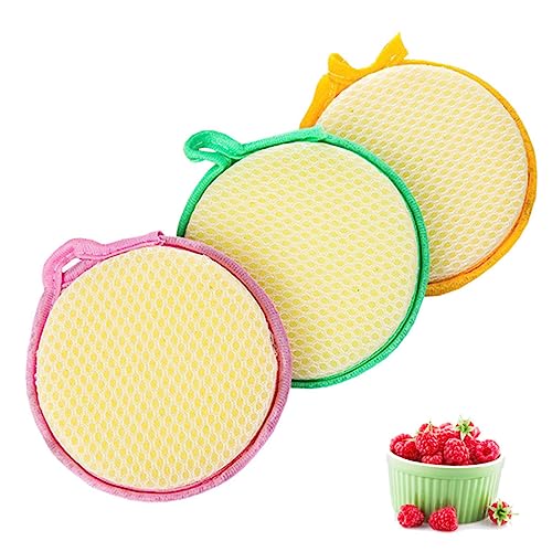 Image of Healifty 15 Pcs Cleaning Sponge Pad Cleaning Scouring Pad Dishwashing Pad Sponge for Dishwashing Sponge Mat Non-Stick Oil Dish Towels
