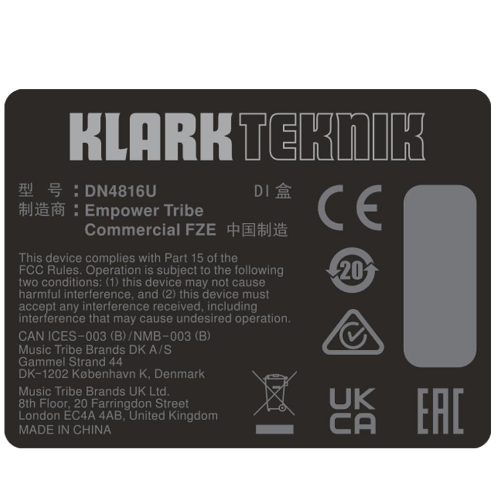Klark Teknik StageConnect Interface Bridge DN4816U