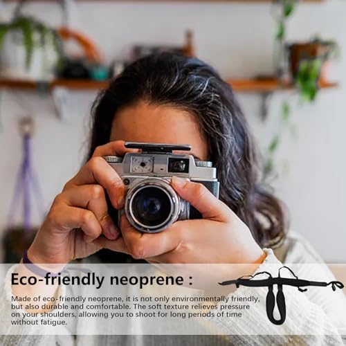 PINNKL Alça de câmera ajustável, alça de ombro para câmera | Alça de pescoço ajustável - Corda longa