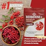 Berberine HCL Supplement Berberine 1200mg Serving HCL 120 Capsules - Metabolism Support Plus Pure True Ceylon Cinnamon,Healthy Weight for Both Men and Women, 2 Month Supply - Image 5