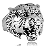 ▶ Persönlichkeitsübereinstimmung: Dieser Retro-Gothic-Tigerring muss nur mit einem einfachen weiten T-Shirt oder Pullover und Jeans kombiniert werden. Darüber hinaus sind passende Hemden im Retro-Stil, Street-Hip-Hop-Kleidung und modische Motorradjacken eine gute Wahl für Accessoires.