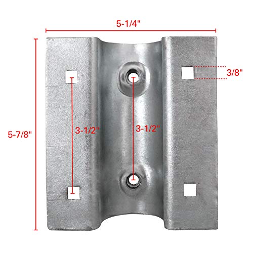 Extreme Max 3005.5519 Dock Post Bracket Kit - Includes Two Post Brackets And Four Mounting Plates #TOP1