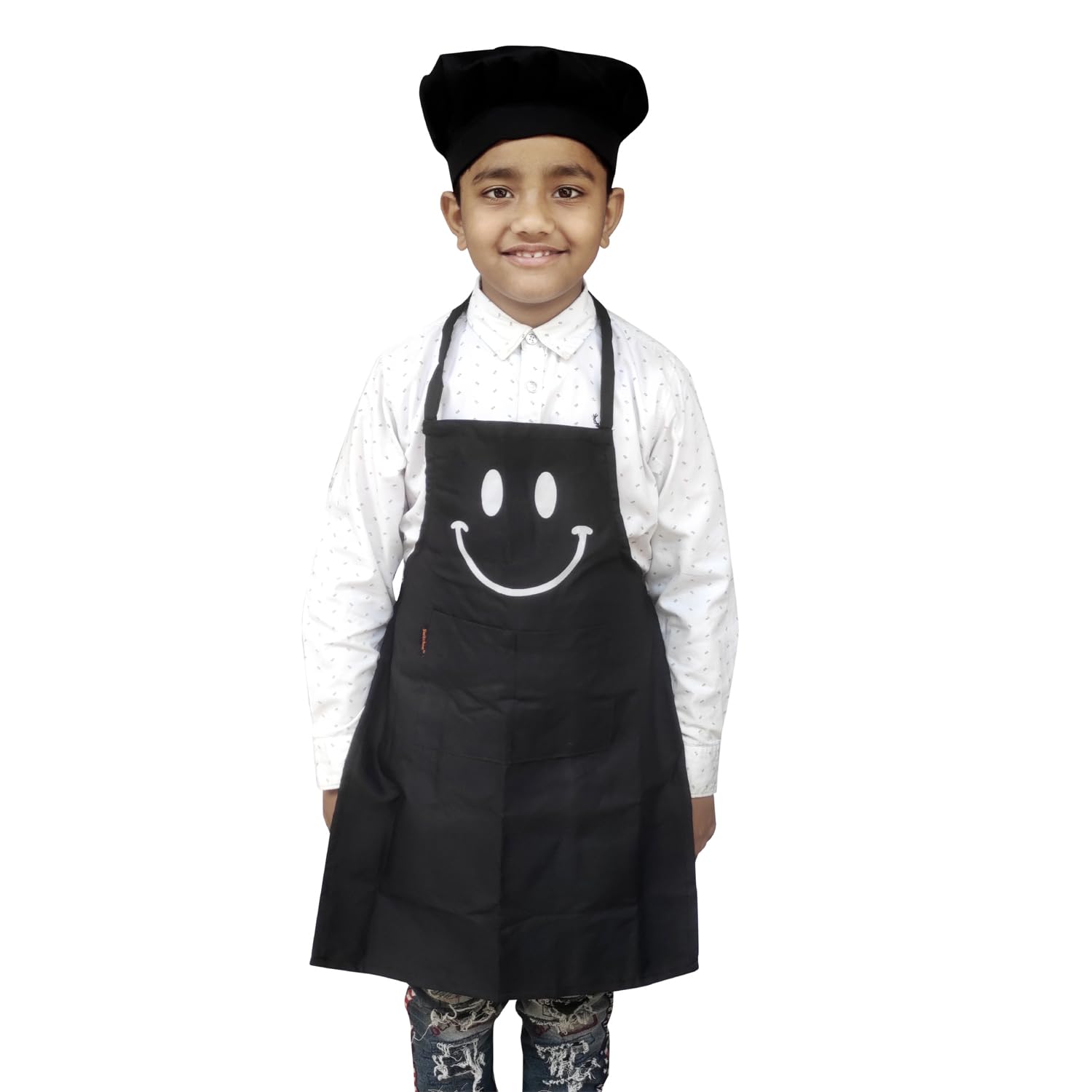 Switchon Polyester Waterproof Adjustable Kids Multi purpose Cooking Apron with a chef cap School Apron - Proudly made in india